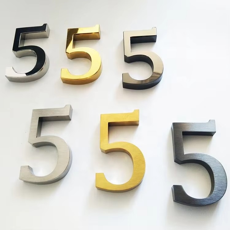 Custom 3D Solid Metal Letters & Brass Address Numbers | OEM Factory