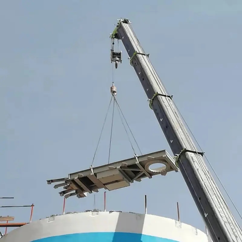 Gypsum unloader installation site