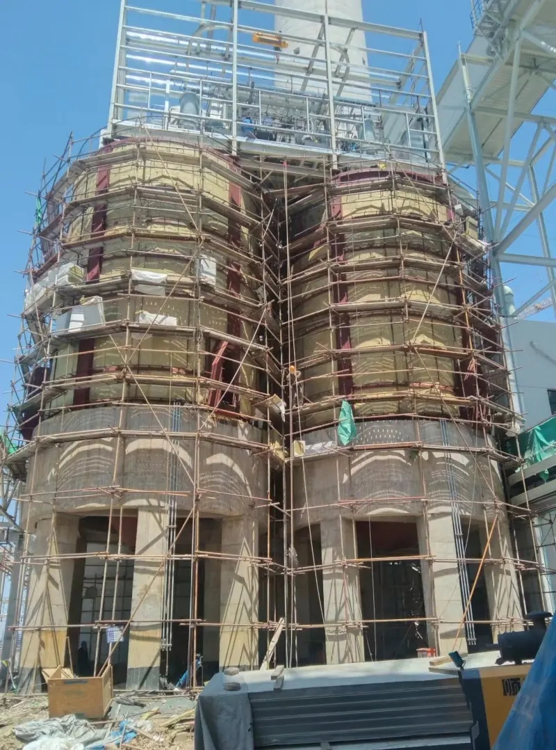 Gypsum unloader installation site