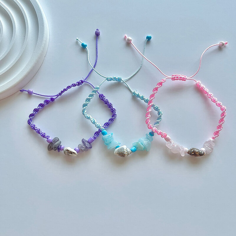 Wholesale Boho Beach Bracelet Sets (12Pcs) | Natural Shell & Stone (OEM)