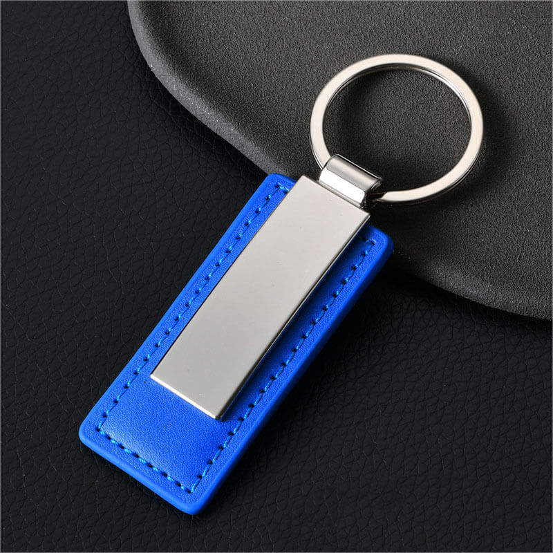 Wholesale Custom PU Leather Keychain with Metal Plate (Model: TGI-0007)