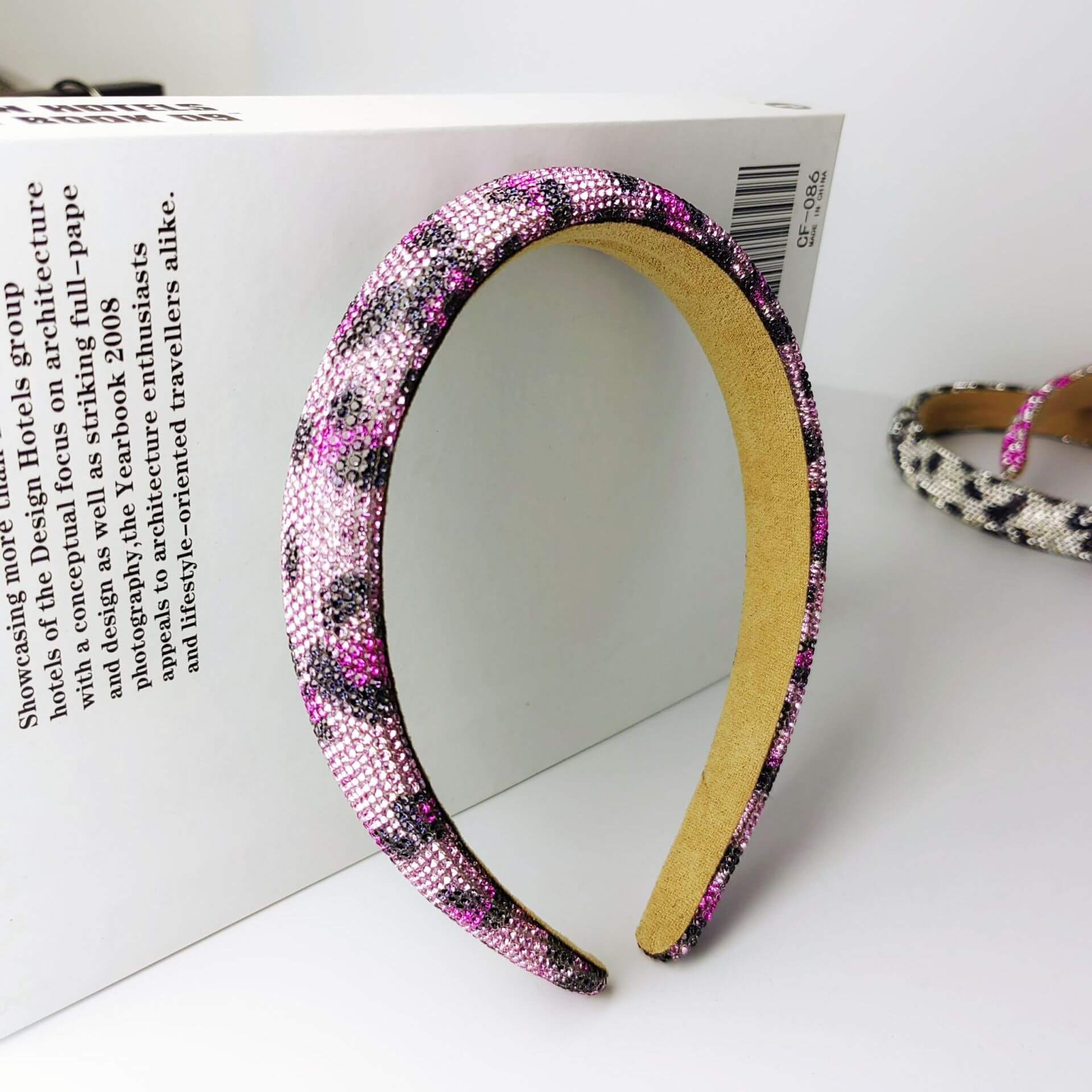 Wholesale Rhinestone Leopard Headband | Custom Wide Hair Hoop (OEM)