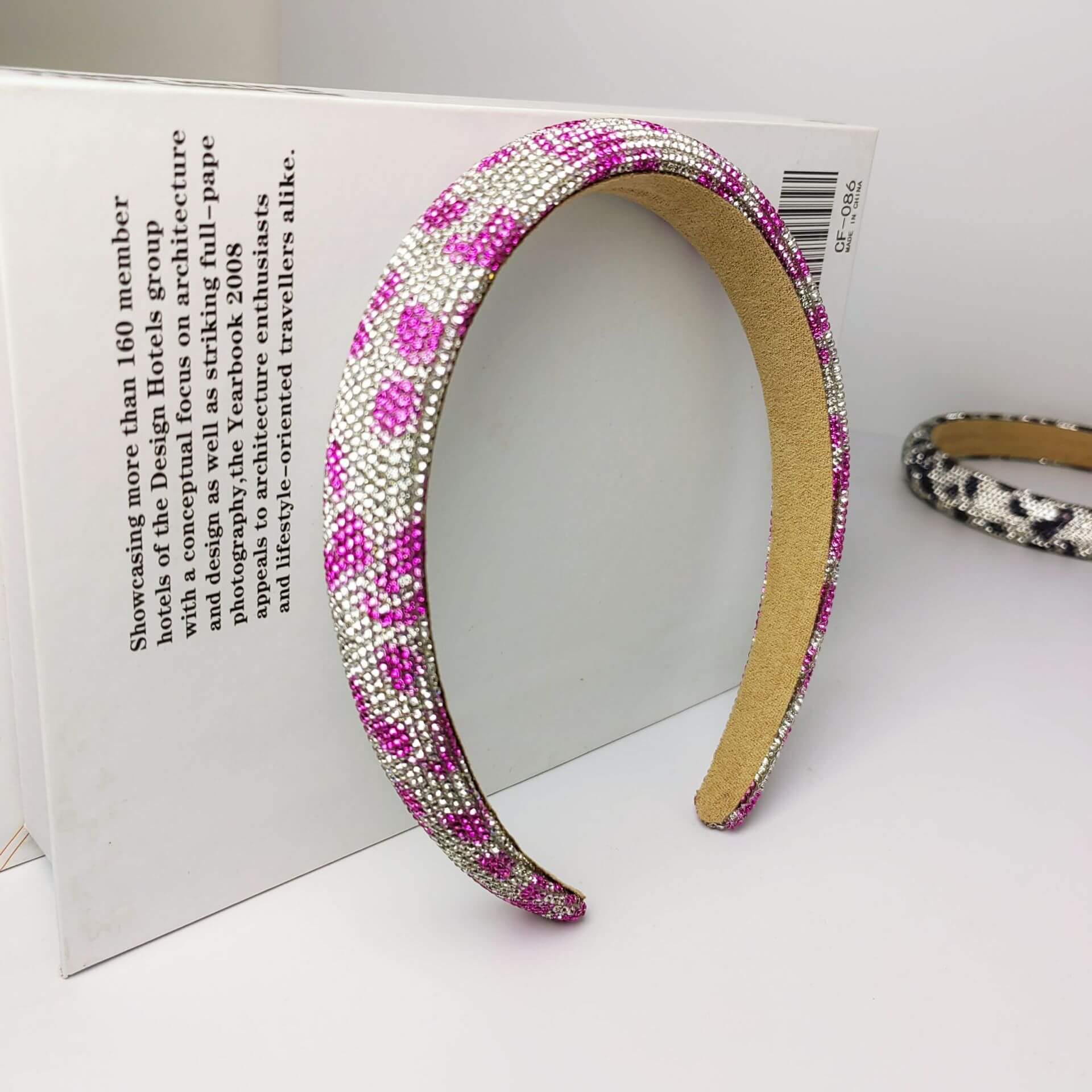 Wholesale Rhinestone Leopard Headband | Custom Wide Hair Hoop (OEM)