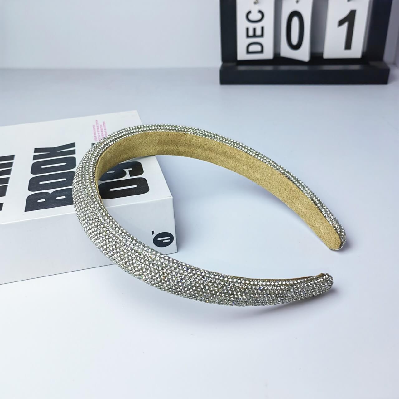Wholesale Rhinestone Leopard Headband | Custom Wide Hair Hoop (OEM)