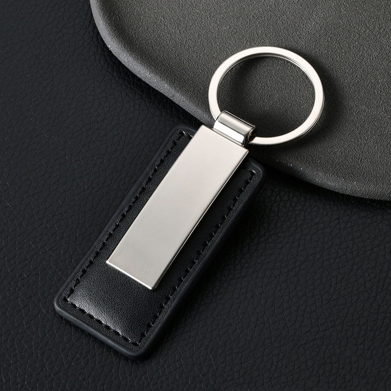 Wholesale Custom PU Leather Keychain with Metal Plate (Model: TGI-0007)