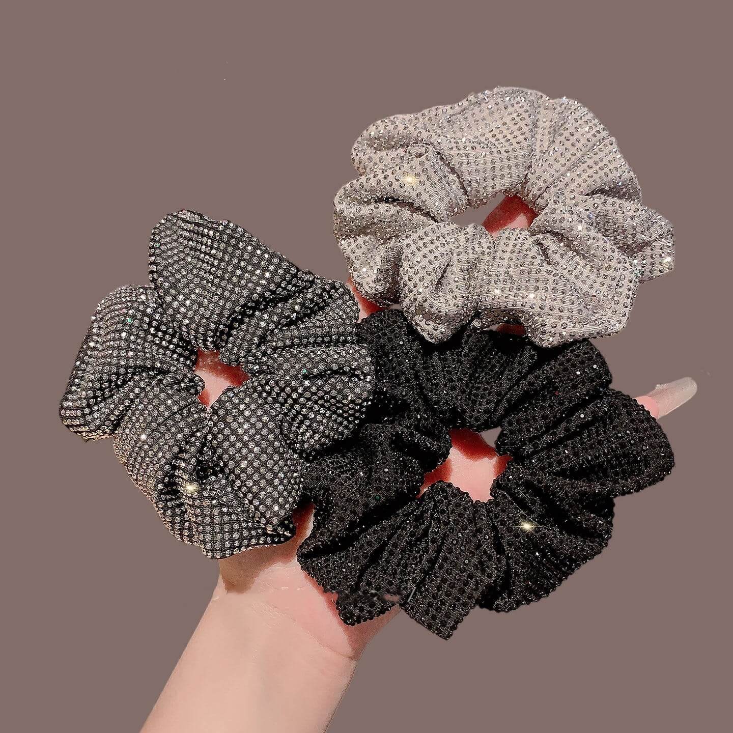 Custom Rhinestone Hair Scrunchies Wholesale (OEM/ODM)