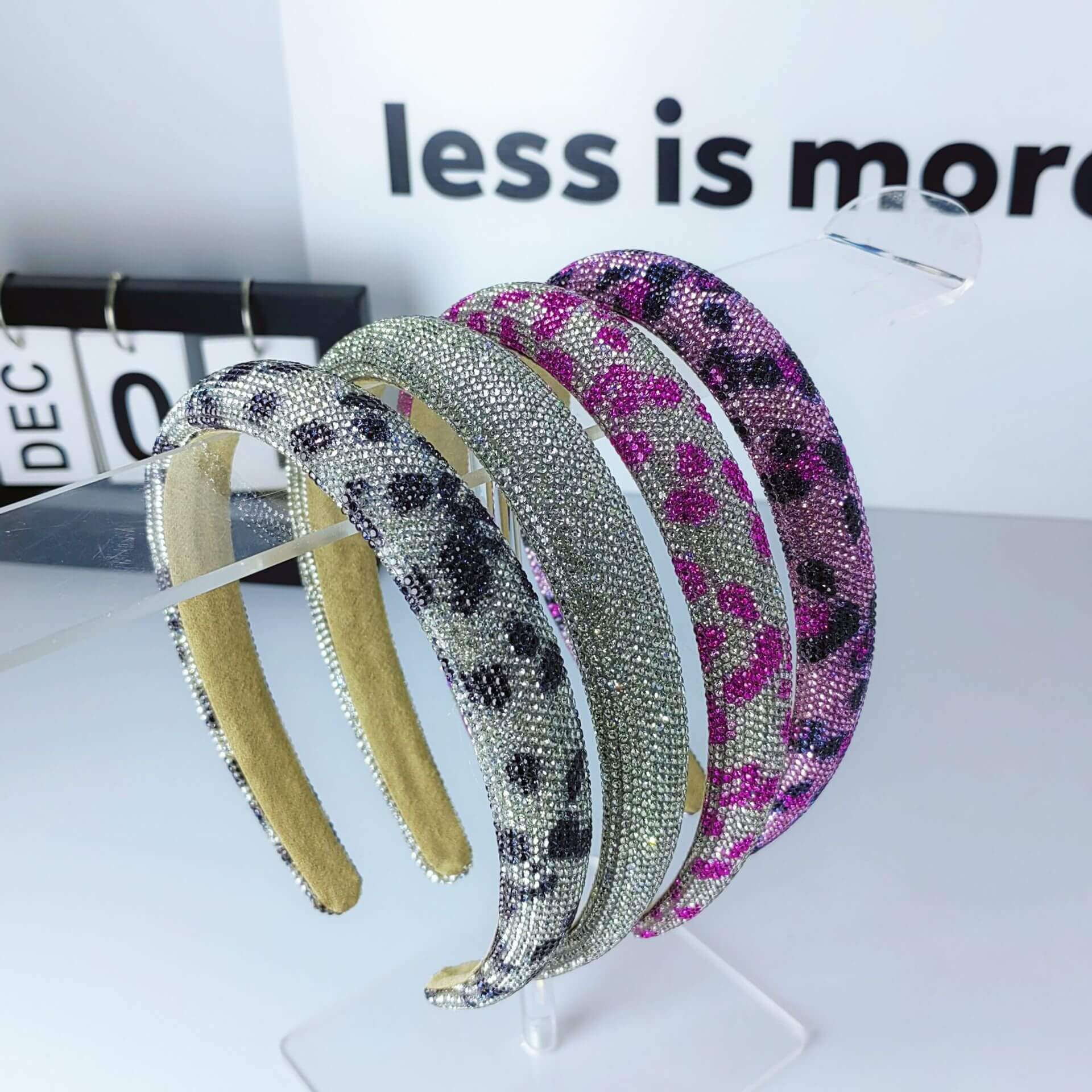 Wholesale Rhinestone Leopard Headband | Custom Wide Hair Hoop (OEM)