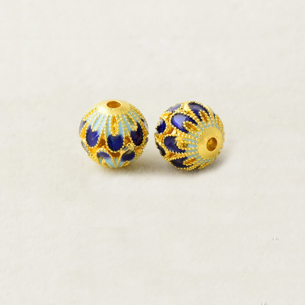 Wholesale 10mm Cloisonné Beads | Custom Enamel Alloy Spacer Beads (OEM)