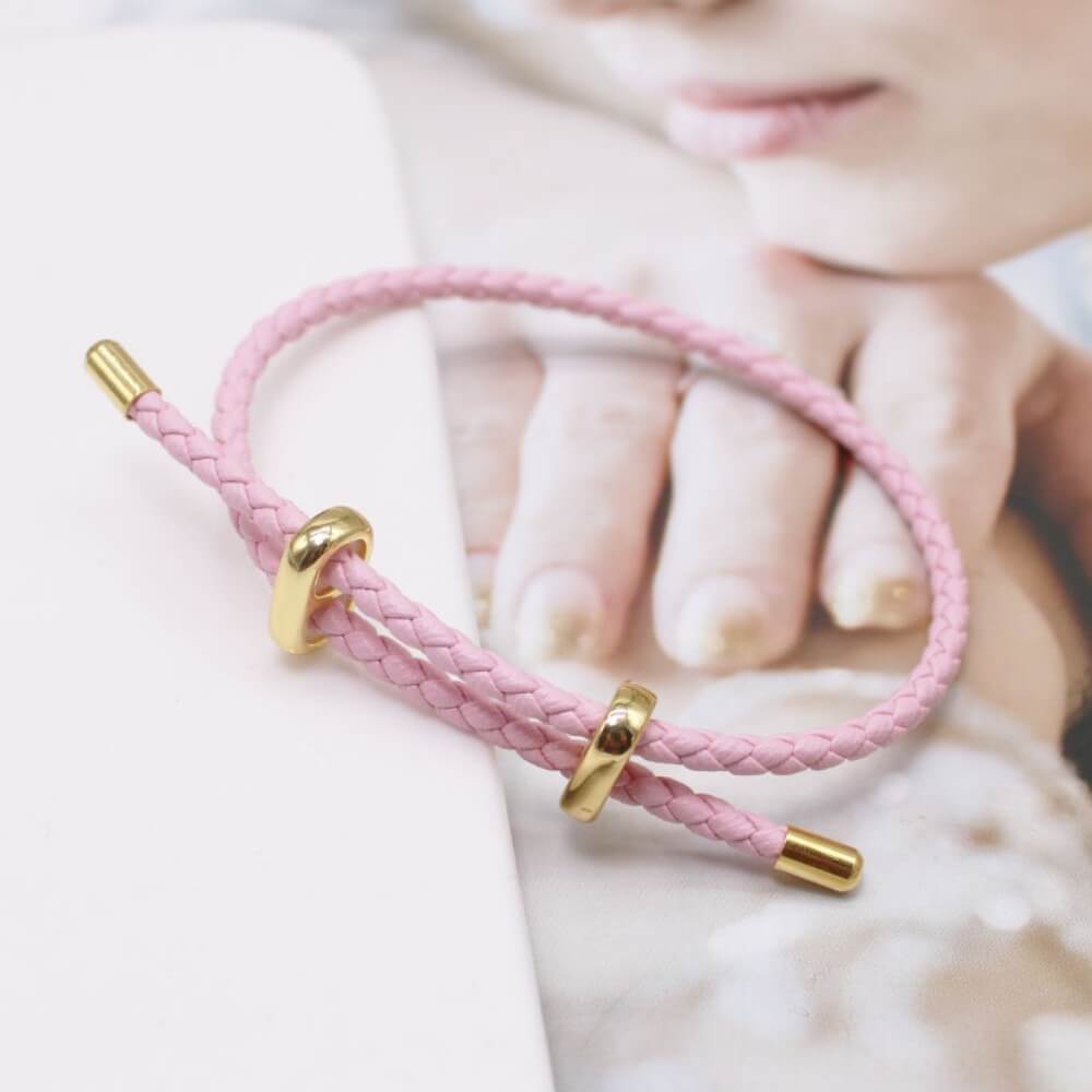 Wholesale 3mm Braided PU Leather Bracelets | Custom Charm Base (OEM/ODM)