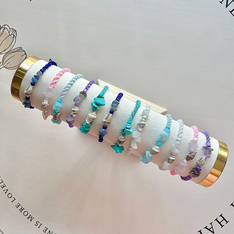 Wholesale Boho Beach Bracelet Sets (12Pcs) | Natural Shell & Stone (OEM)