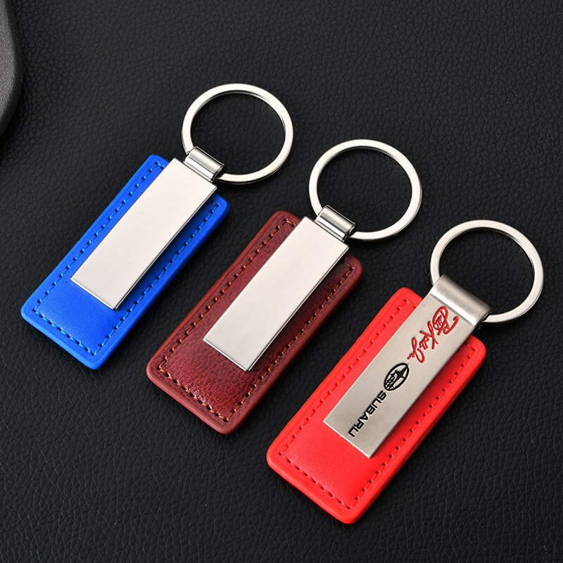 Wholesale Custom PU Leather Keychain with Metal Plate (Model: TGI-0007)