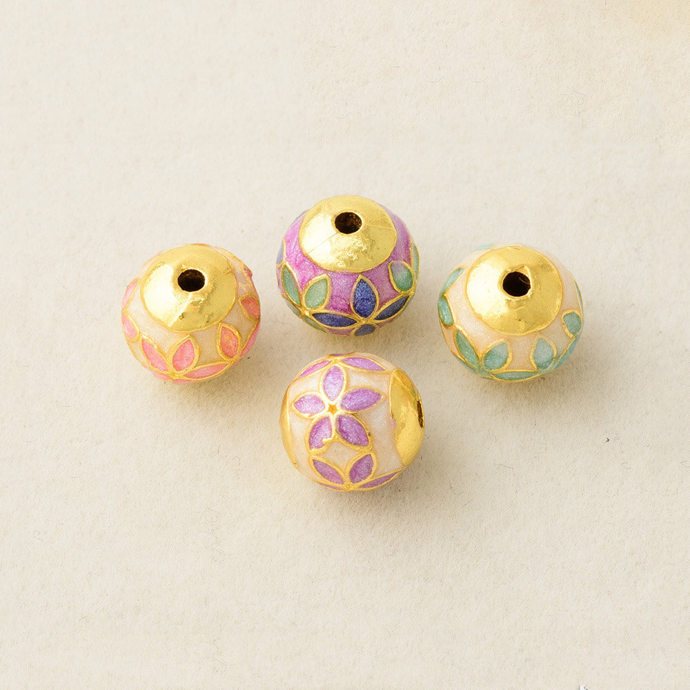 Wholesale 10mm Cloisonné Beads | Custom Enamel Alloy Spacer Beads (OEM)