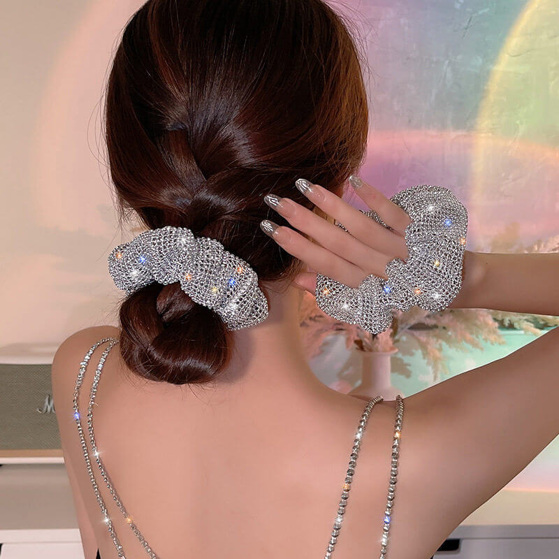 Custom Rhinestone Hair Scrunchies Wholesale (OEM/ODM)