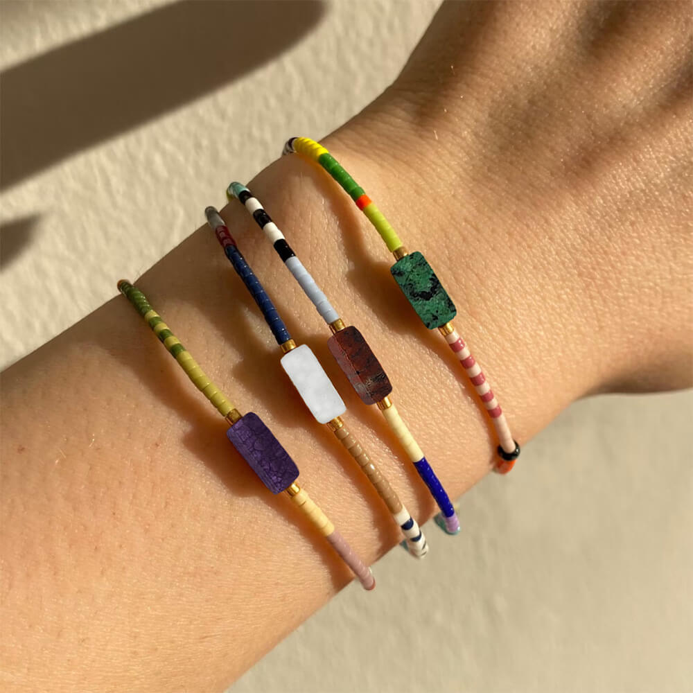 Wholesale Miyuki Seed Bead Bracelets | Natural Stone Bar (OEM)