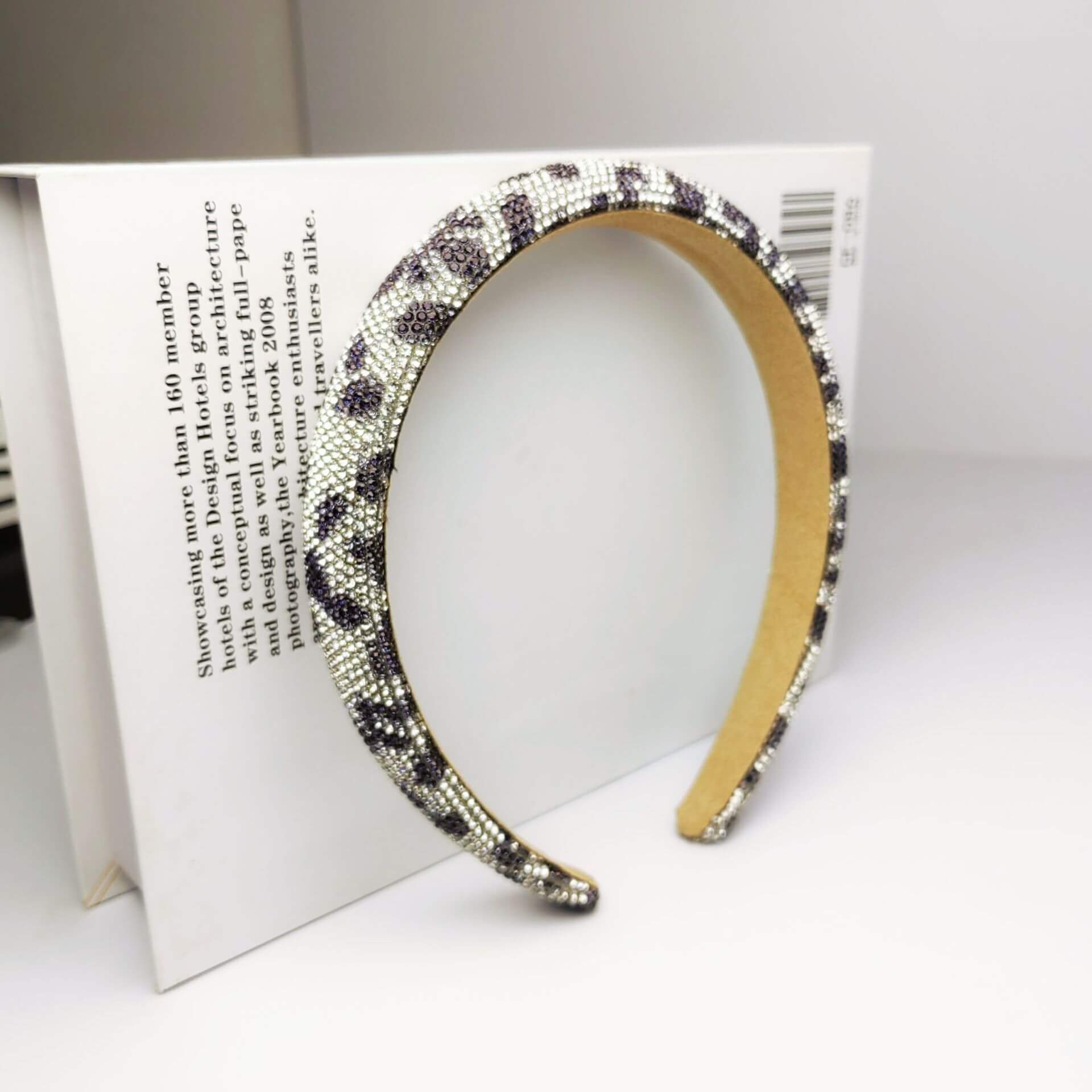 Wholesale Rhinestone Leopard Headband | Custom Wide Hair Hoop (OEM)
