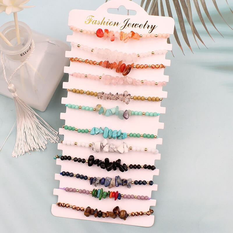 Wholesale Boho Beach Bracelet Sets (12Pcs) | Natural Shell & Stone (OEM)