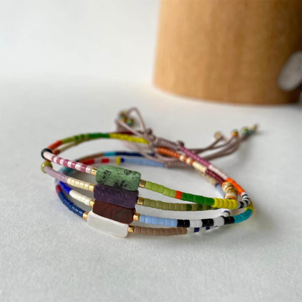 Wholesale Miyuki Seed Bead Bracelets | Natural Stone Bar (OEM)