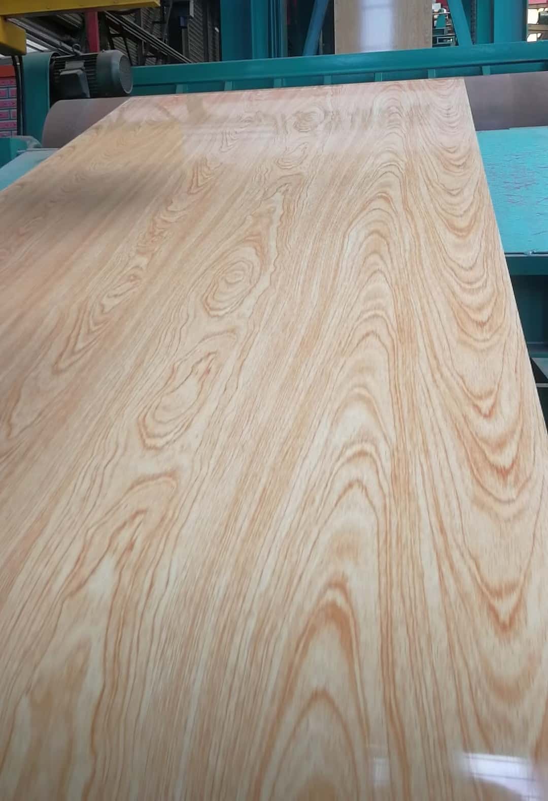 Wood grain color steel coil