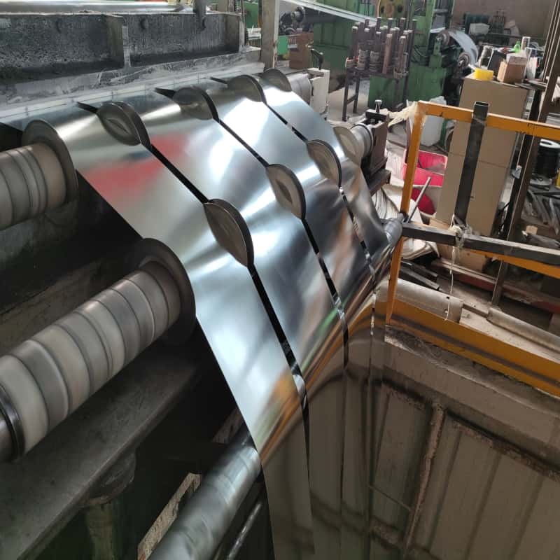 Bright galvanized steel strip