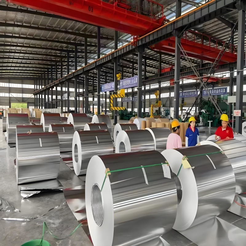 Plain aluminum coil