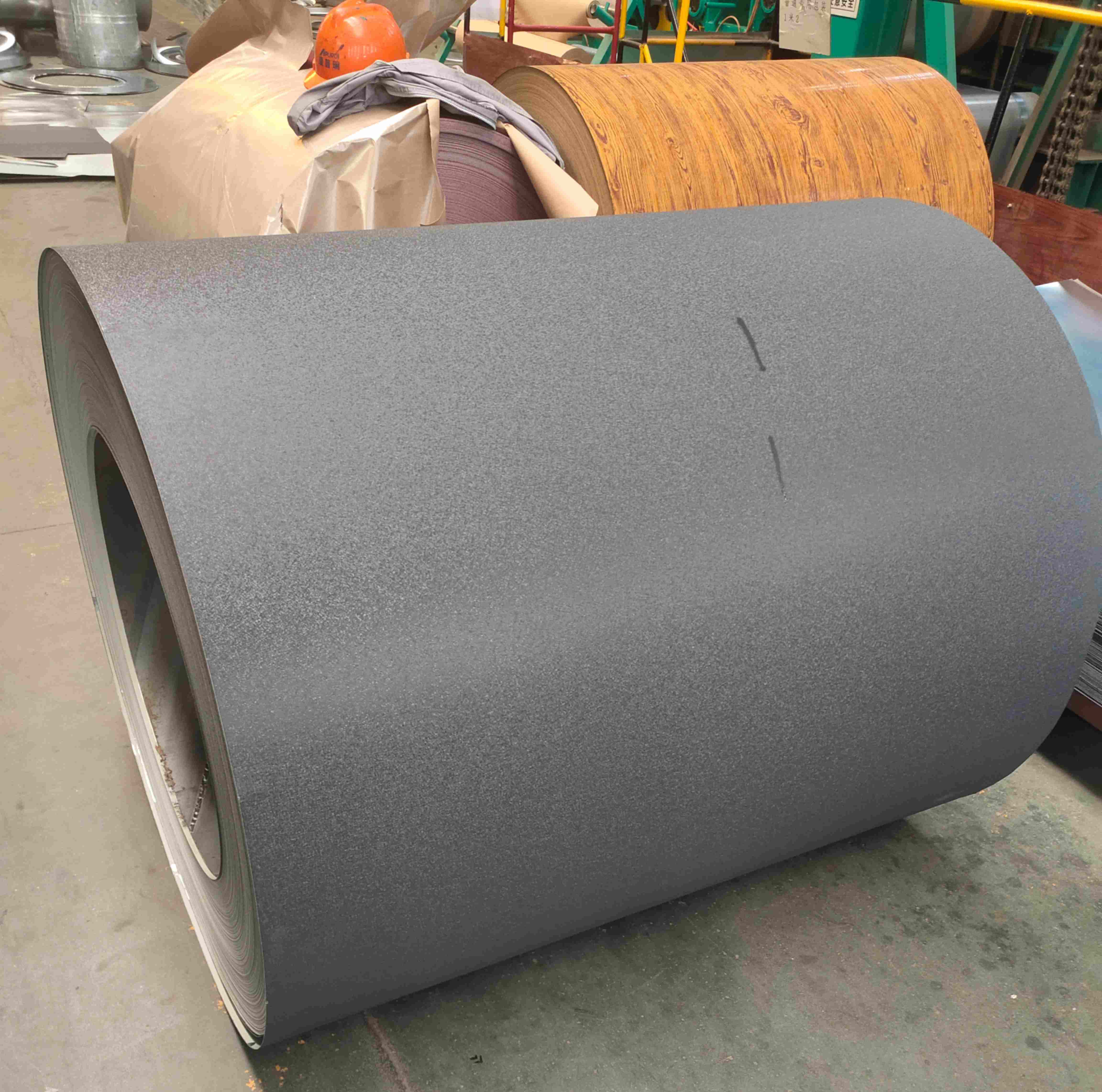 Textured color steel coil