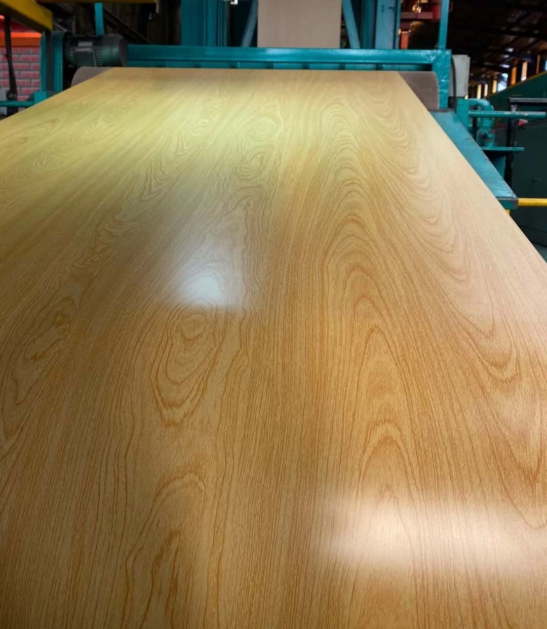 Wood grain color steel coil