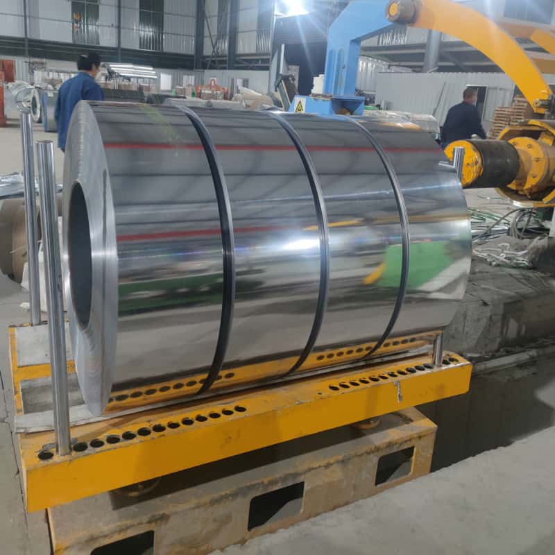 Bright galvanized steel strip