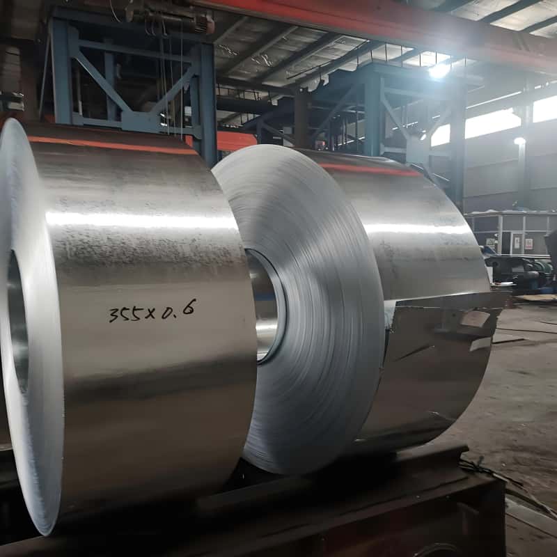 Zinc-plated steel strip with zinc flower