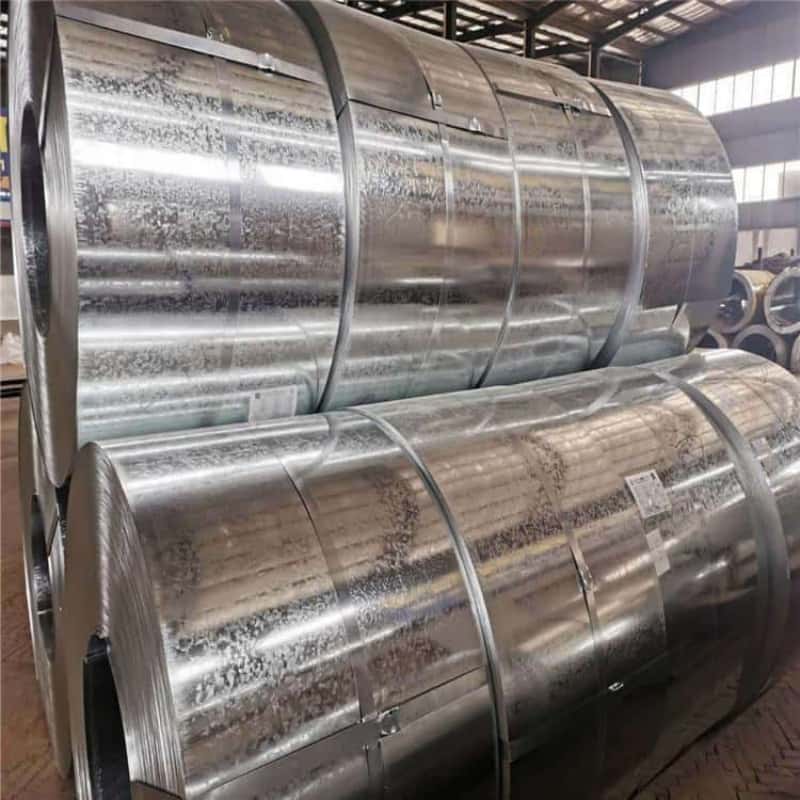Zinc-plated steel strip with zinc flower