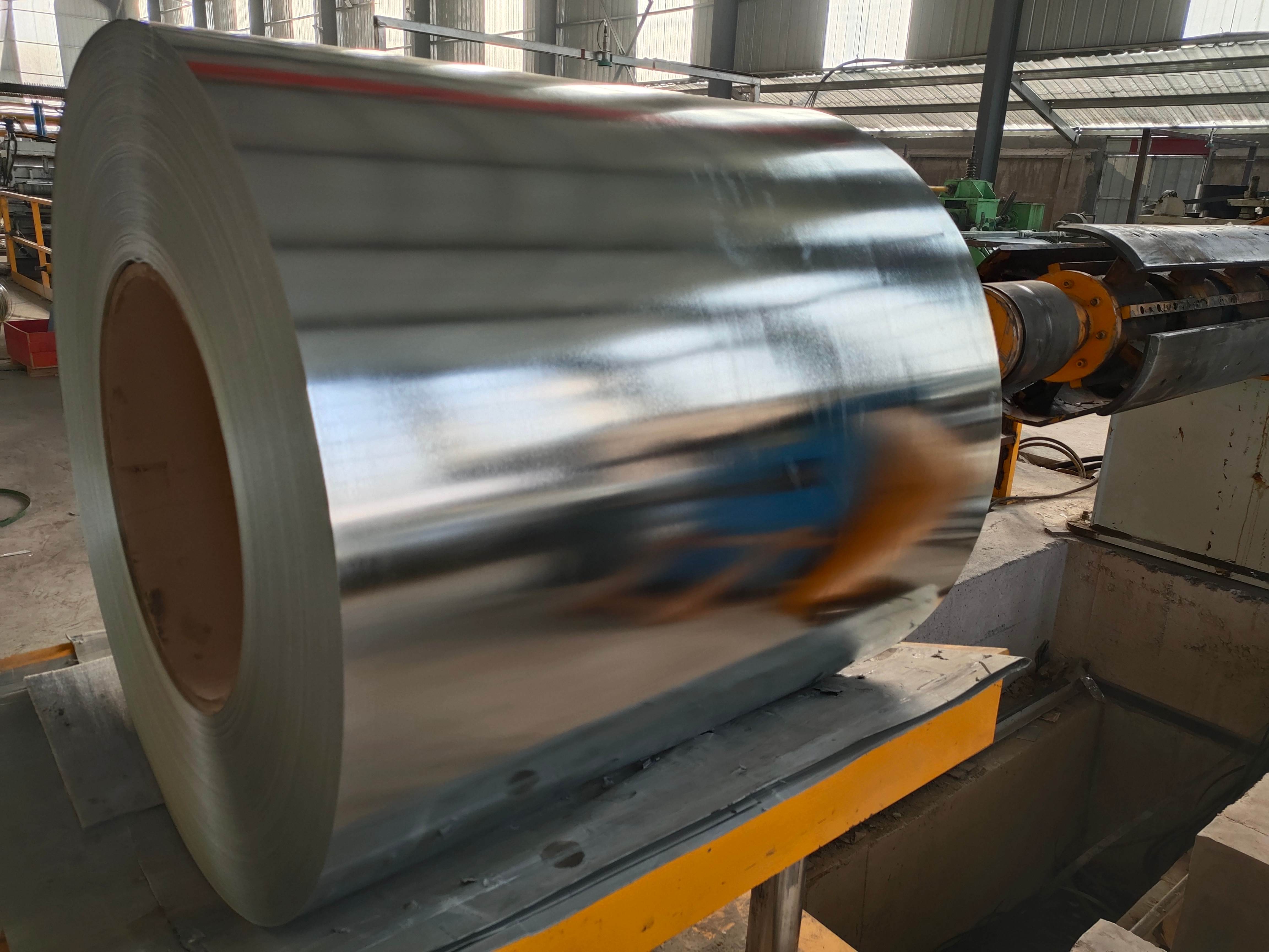 Bright galvanized coil