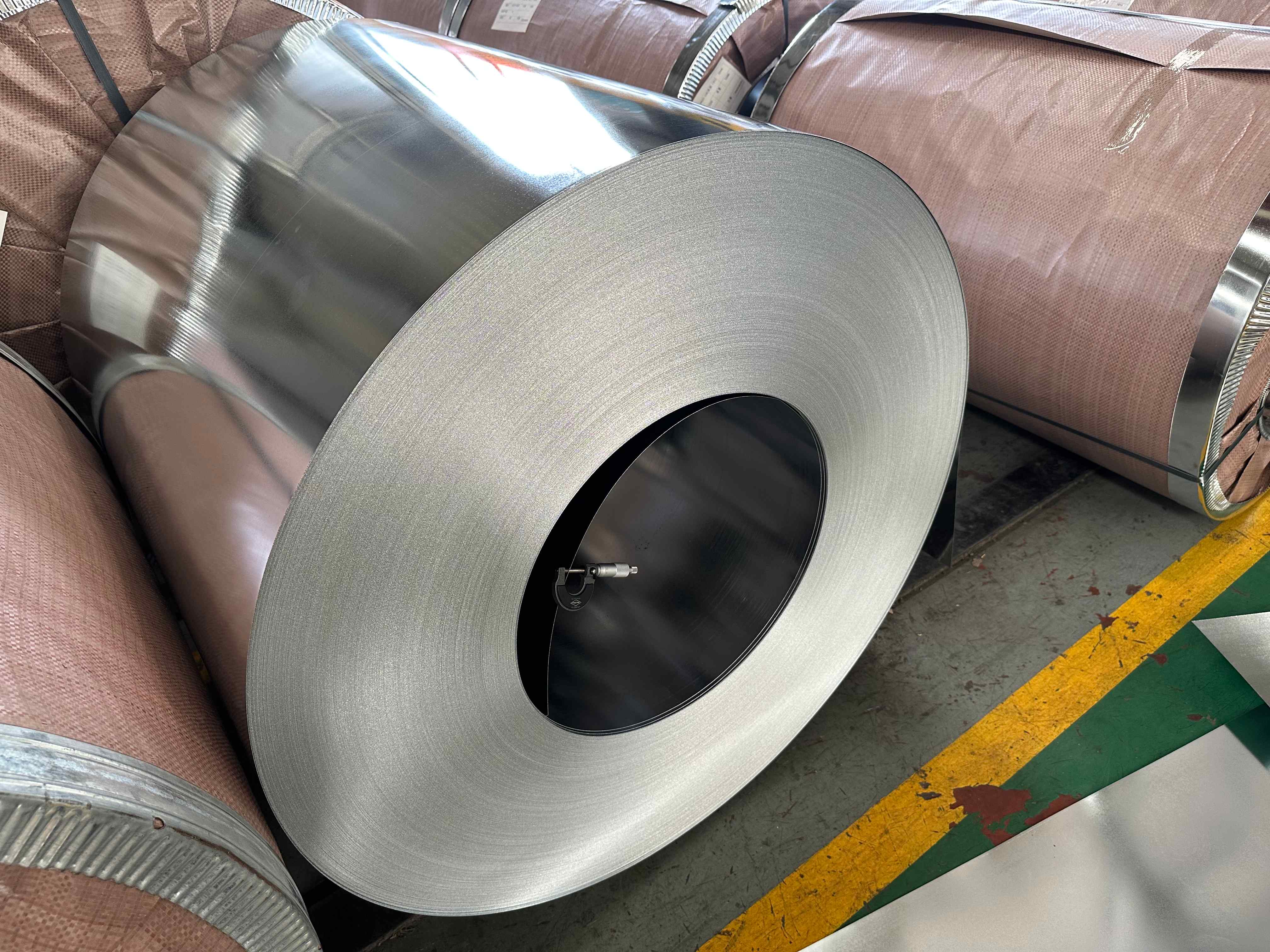 Bright galvanized coil