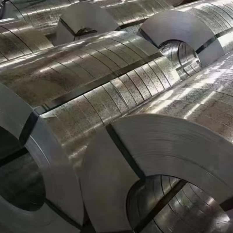 Zinc-plated steel strip with zinc flower