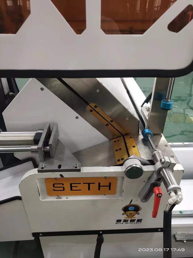 aluminum door making machine cnc double head cutting machine