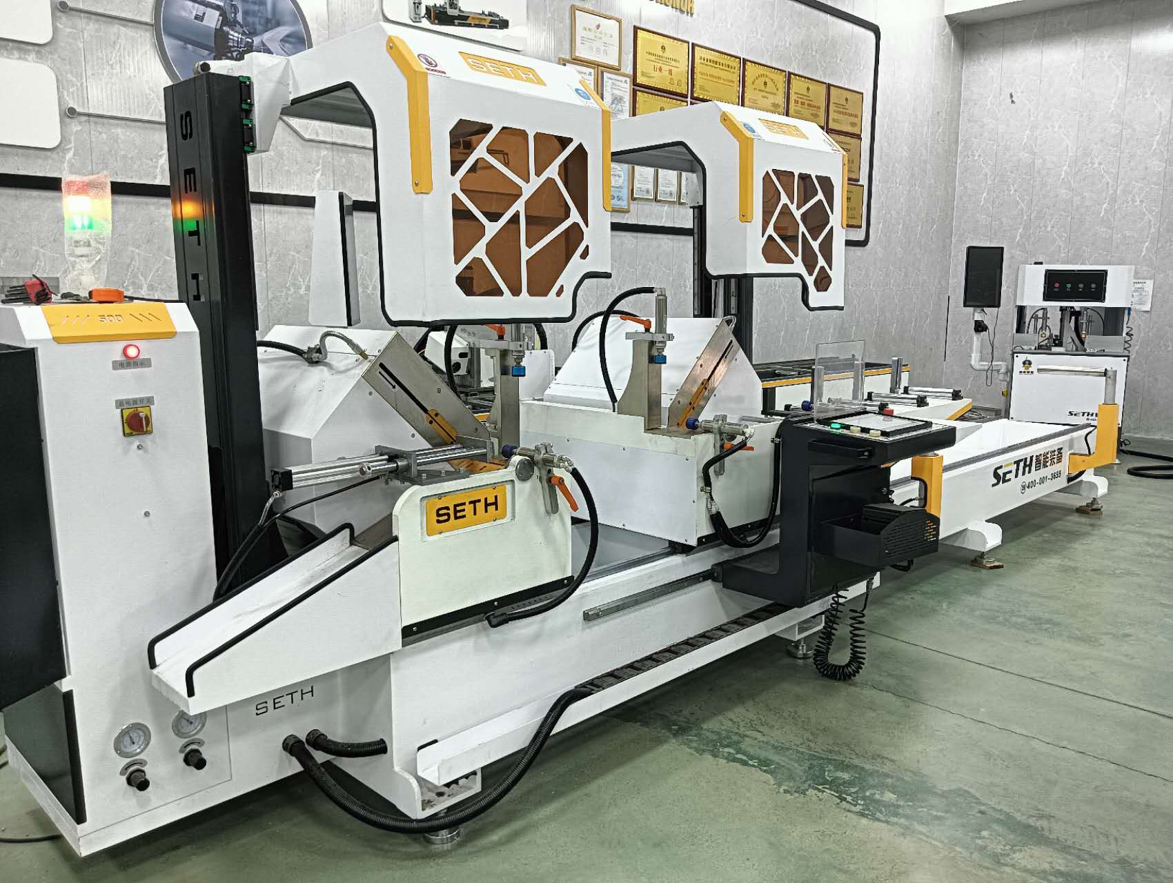 aluminum cnc double head mitre saw