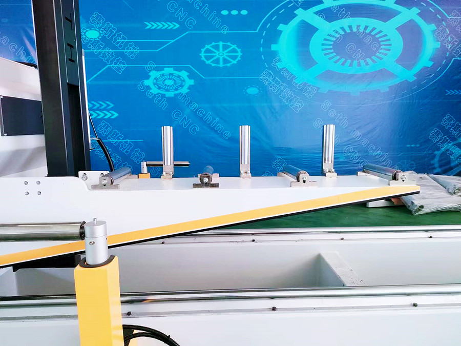 550mm/600mm blade CNC double mitre saw for aluminum curtain wall material
