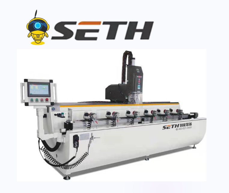 Aluminum profile 3+1 axis CNC drilling and milling machine