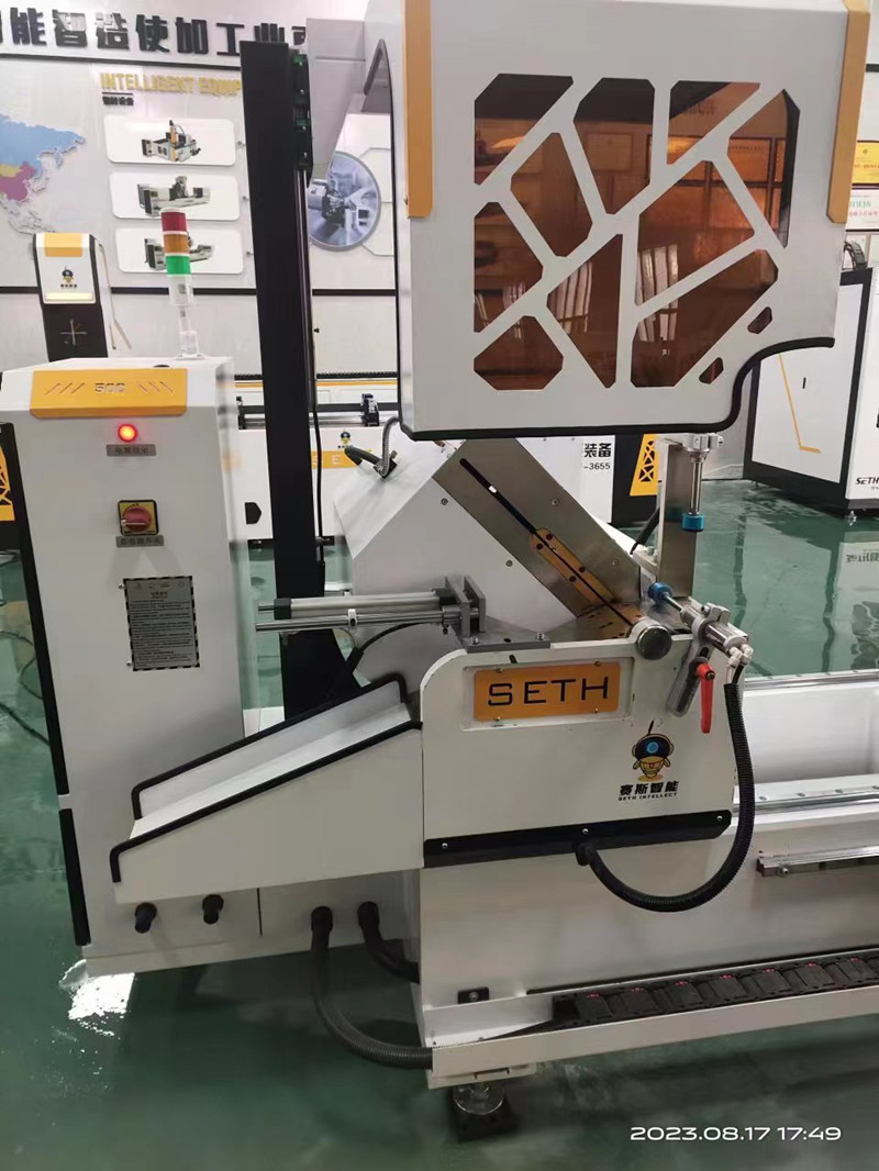 aluminum door making machine cnc double head cutting machine