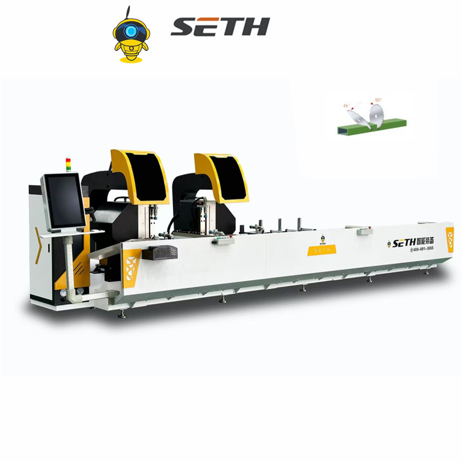 Aluminum CNC Double Head Cutting Saw Machine WIH 600mm saw blades