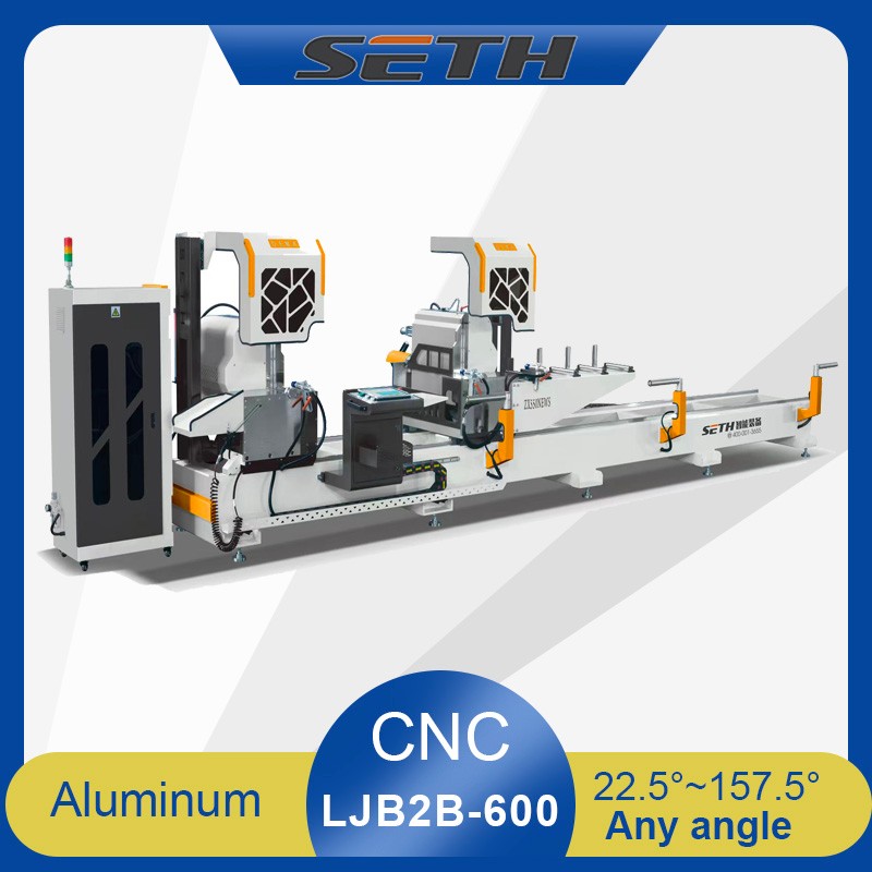 550mm/600mm blade CNC double mitre saw for aluminum curtain wall material
