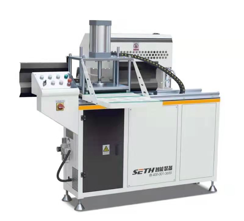 Medium size end face milling machine for aluminum profiles