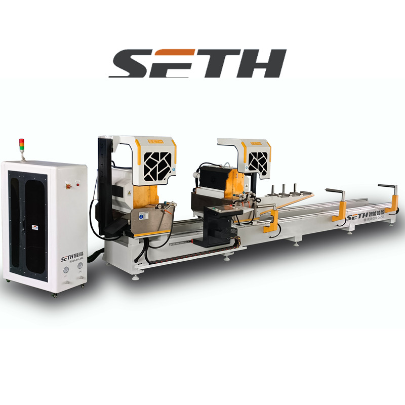 CNC double head precision cutting saw for aluminum profiles at any angle