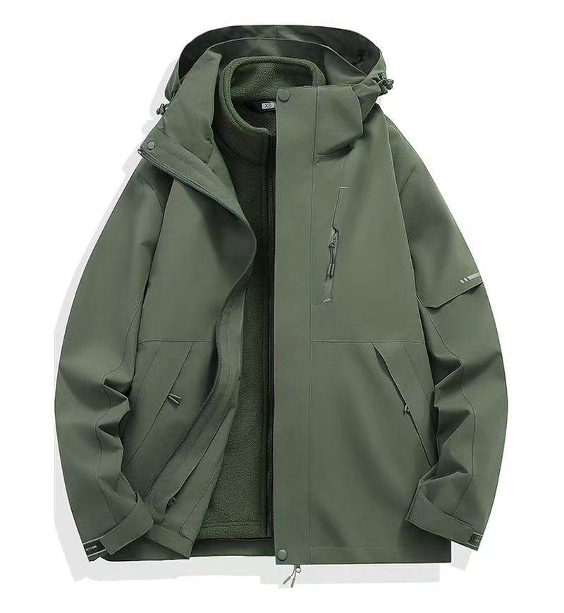 HM-STL016纯色三合一冲锋衣