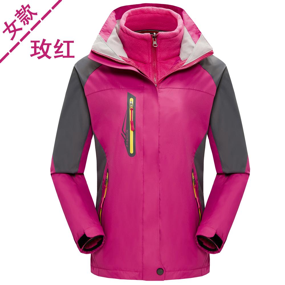 HM-SM1802黄拉链三合一冲锋衣
