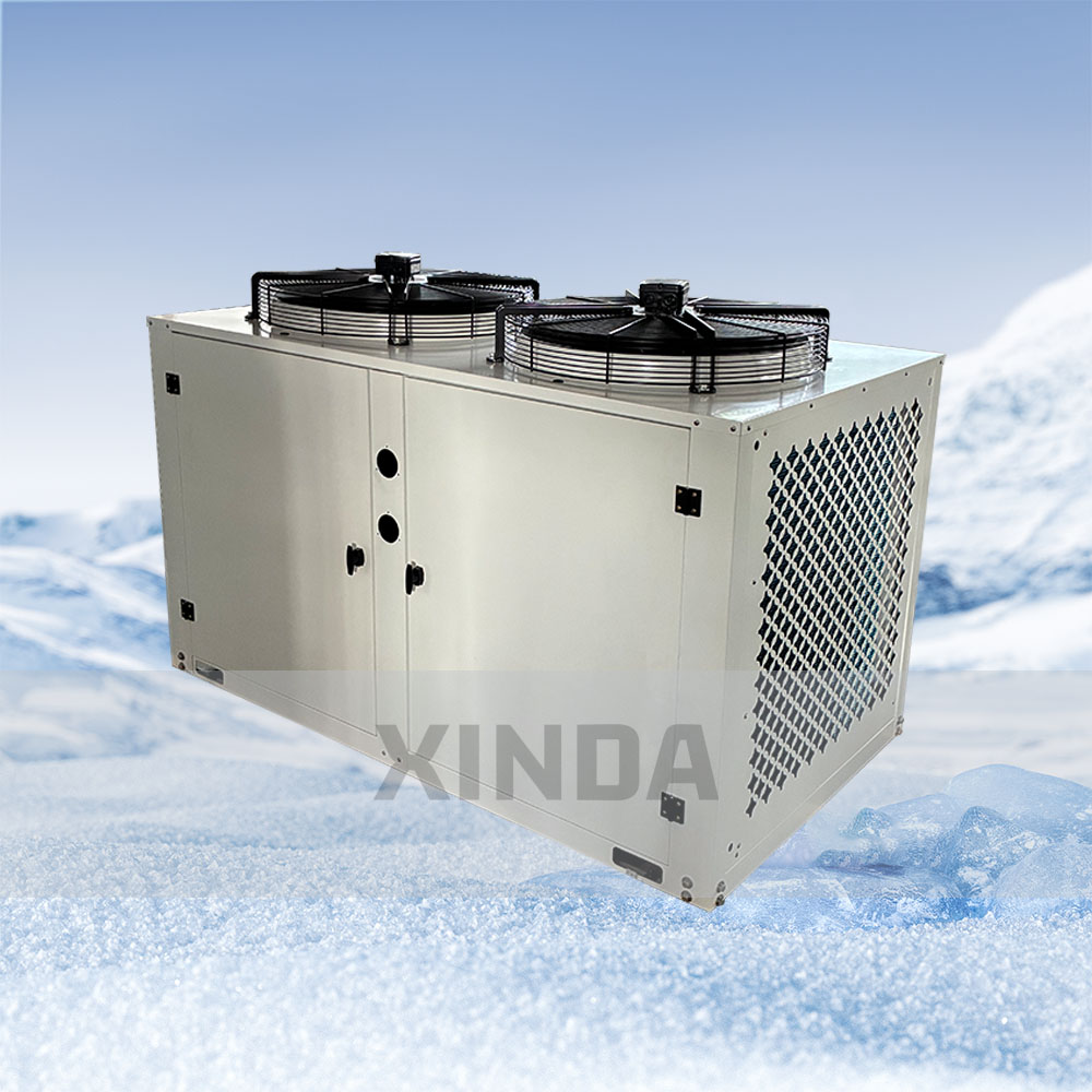 Condensador enfriado por aire tipo caja en U, color blanco, para unidad de condensación, parte de equipo de refrigeración