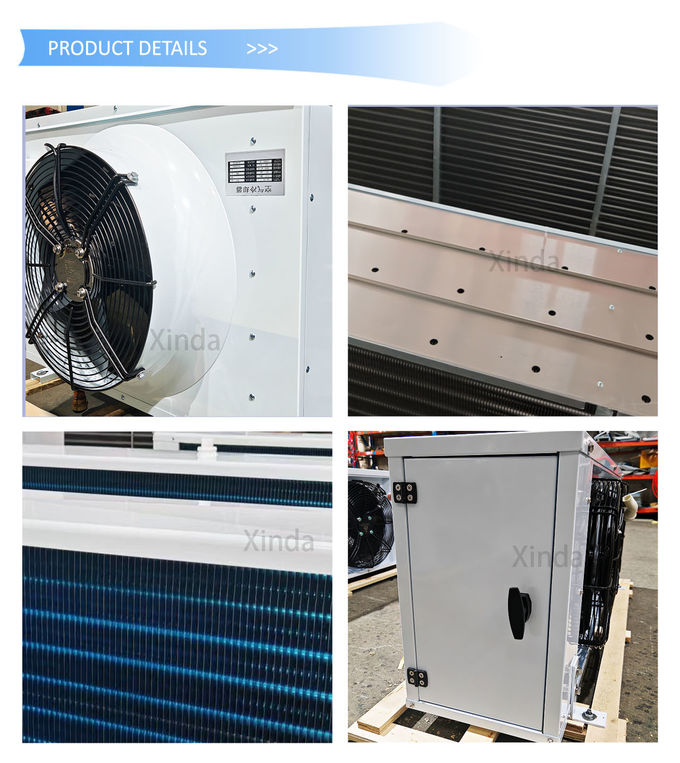 Nuevo diseño de enfriador de aire montado en el techo, color azul y blanco, evaporador con puerta de fácil acceso, fácil de mantener, suministro directo de fábr