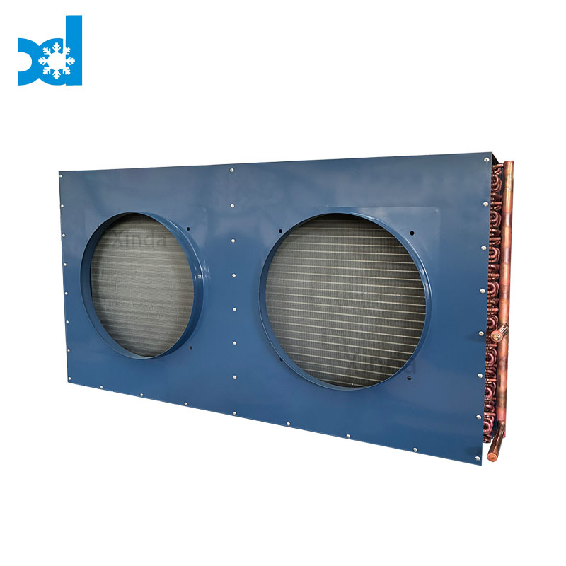 Condensador de salida horizontal de aire con cuatro bocas tipo H y aletas de aluminio hidrofílicas