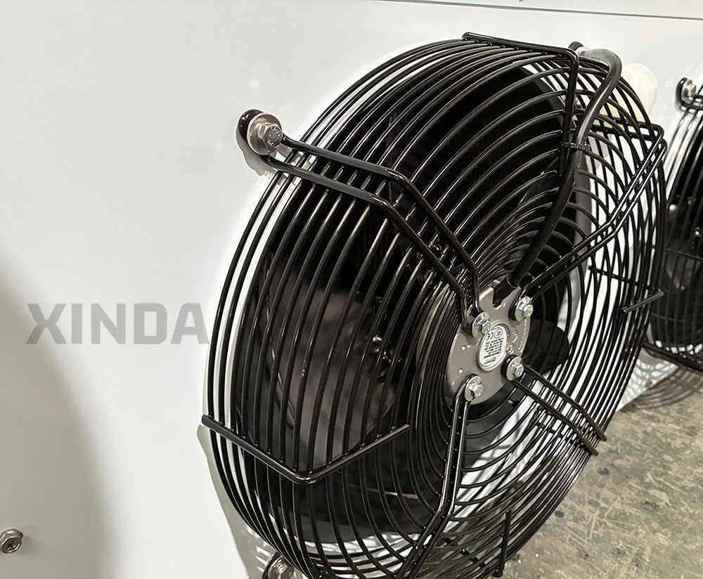 Enfriador de aire DD-100 con bordes redondeados para cámara fría, evaporador montado en la pared, ventilador de congelación, enfriador evaporativo
