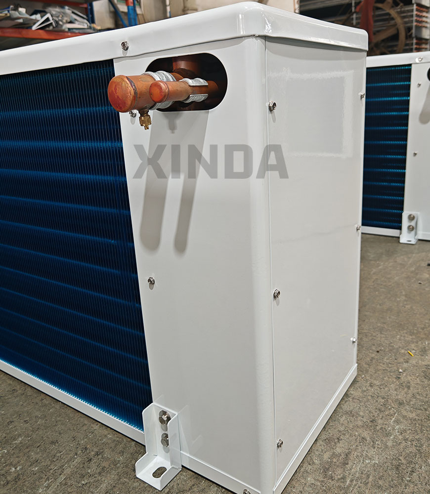 Enfriador de aire DD-100 con bordes redondeados para cámara fría, evaporador montado en la pared, ventilador de congelación, enfriador evaporativo