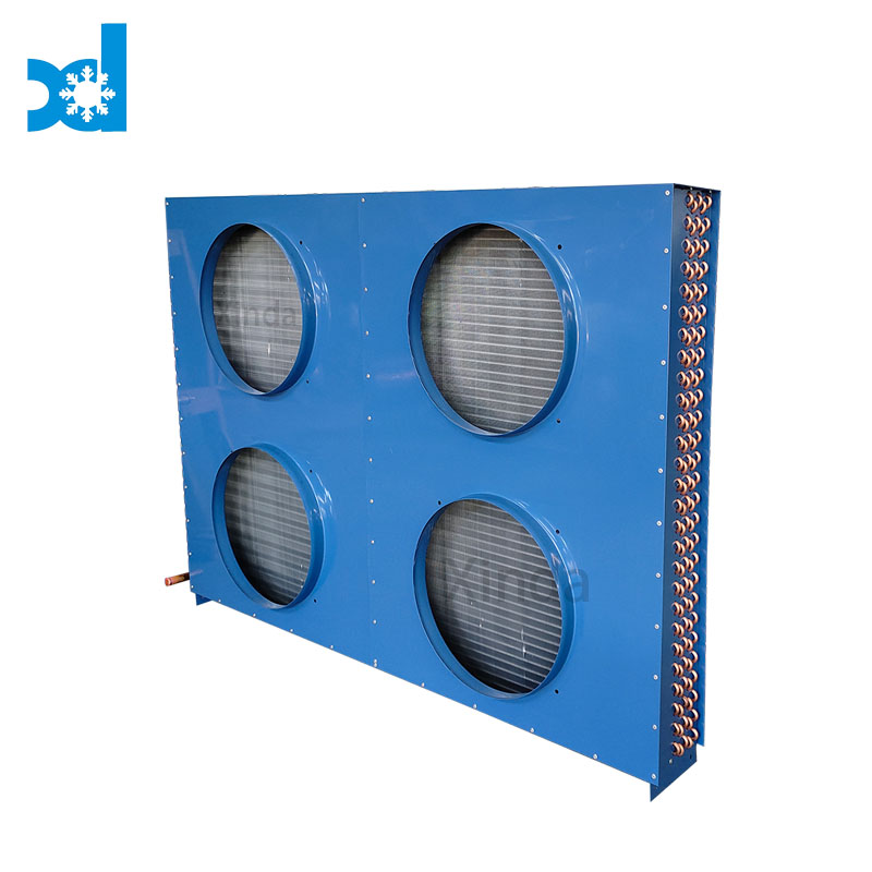 Condensador de salida horizontal de aire con cuatro bocas tipo H y aletas de aluminio hidrofílicas