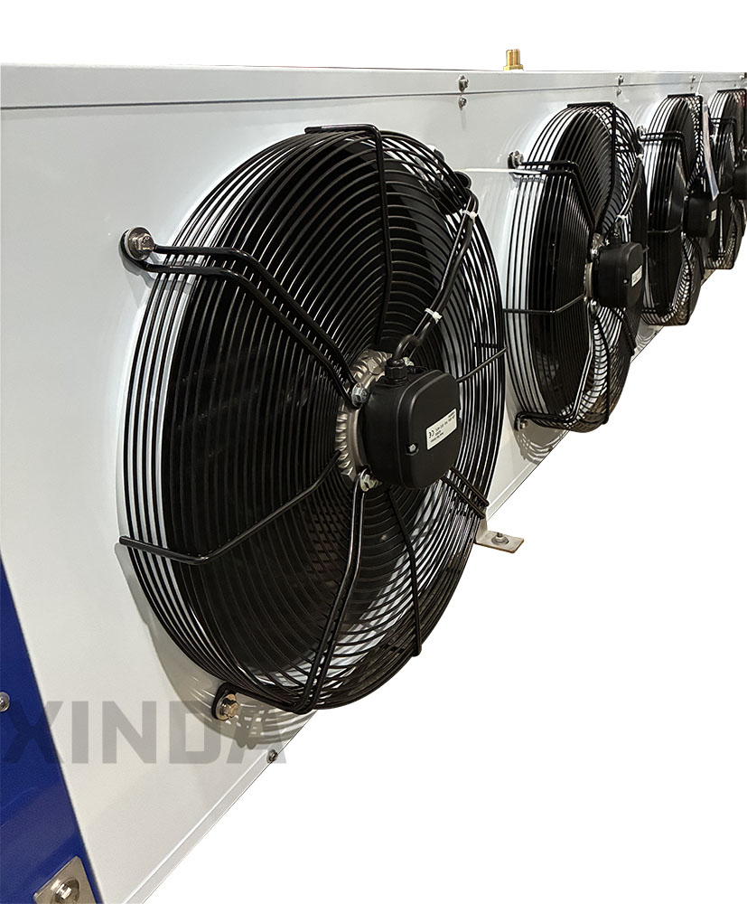 Nuevo diseño de enfriador de aire montado en el techo, color azul y blanco, evaporador con puerta de fácil acceso, fácil de mantener, suministro directo de fábr